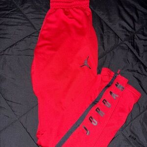 Jordan Red Jogger Pants